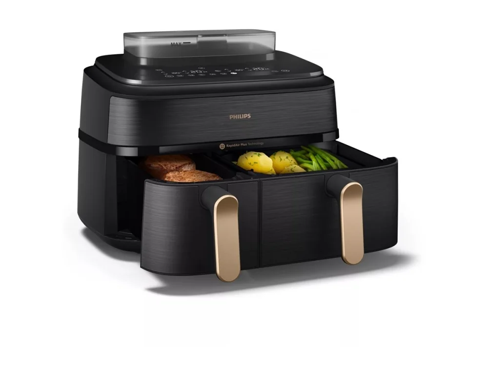 Philips 5000 Series NA552 - double hot air fryer - black stainless steel