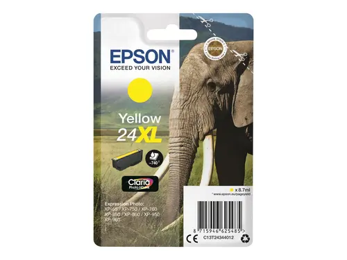 Epson 24XL-mustekasetti, 8.7 ml, keltainen
