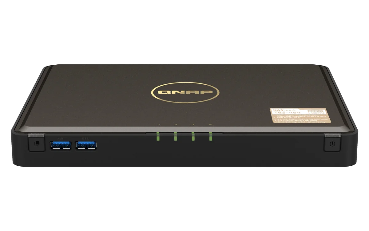 Qnap Tbs-464 Nas Työpöytä Intel® Celeron® N5105 8 Gb Ddr4 0 Tb Qnap Turbo System Musta