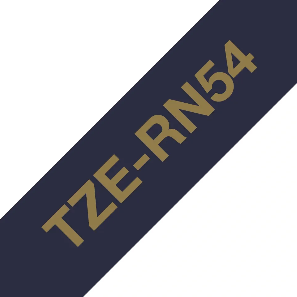 Brother TZeR satin tape 24mm x 4m gold on dark blue