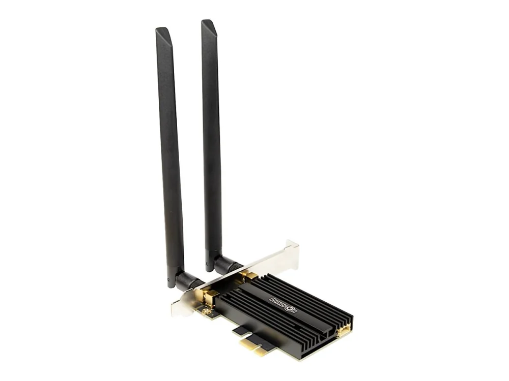 Inter-Tech DMG-36, Sisäinen, Langaton, PCI Express, WLAN / Bluetooth, 5400 Mbit/s, Musta, Hopea