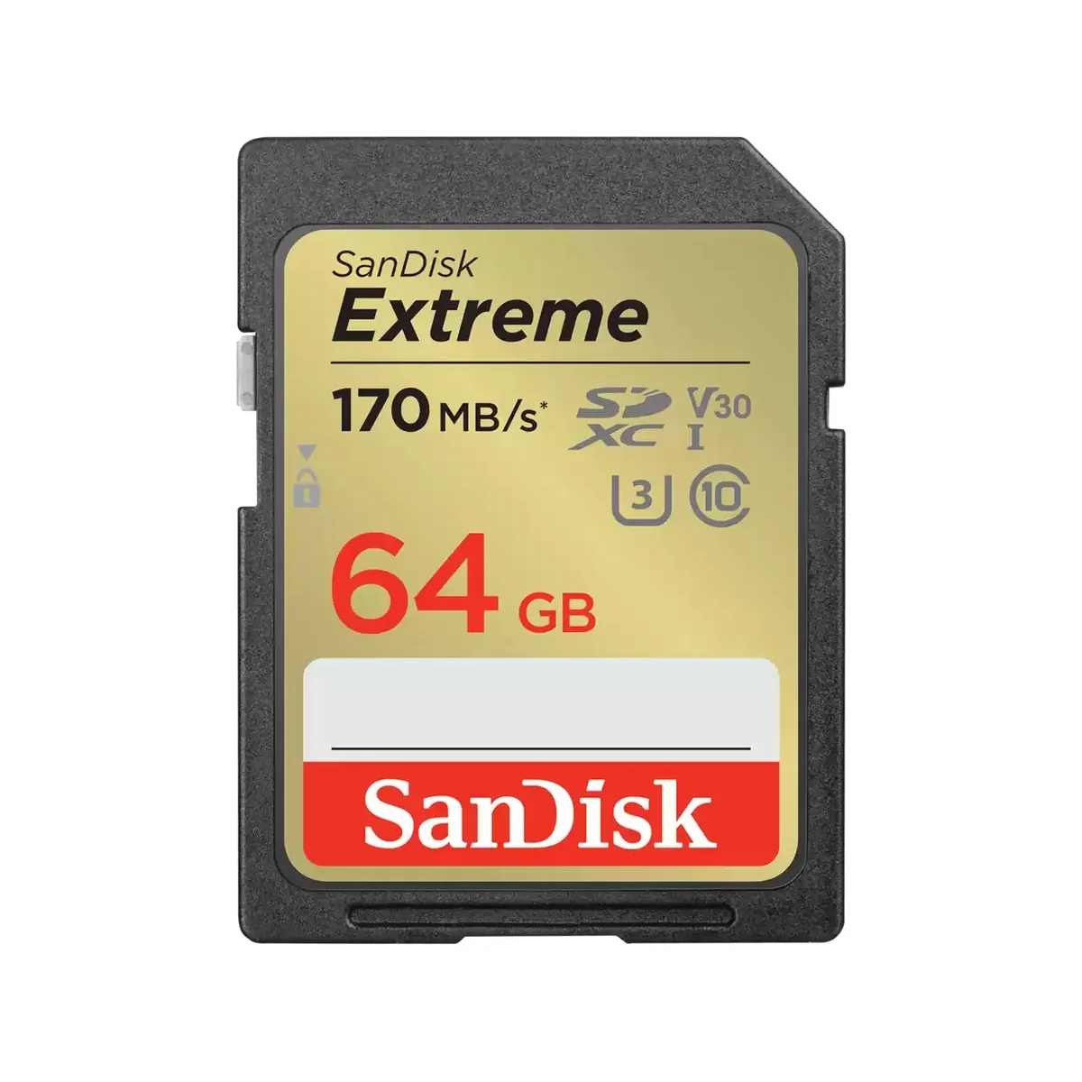 SanDisk Extreme - Flash-muistikortti - 64 GB - Videoluokka V30 / UHS-I U3 / Class10 - SDXC UHS-I
