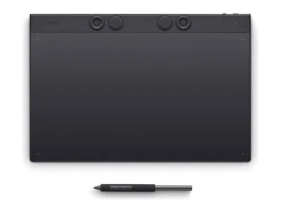 Wacom Intuos Pro Large, langallinen ja langaton, 349 x 195 mm, USB/Bluetooth, 1 cm, kuulakärkikynä, 60°