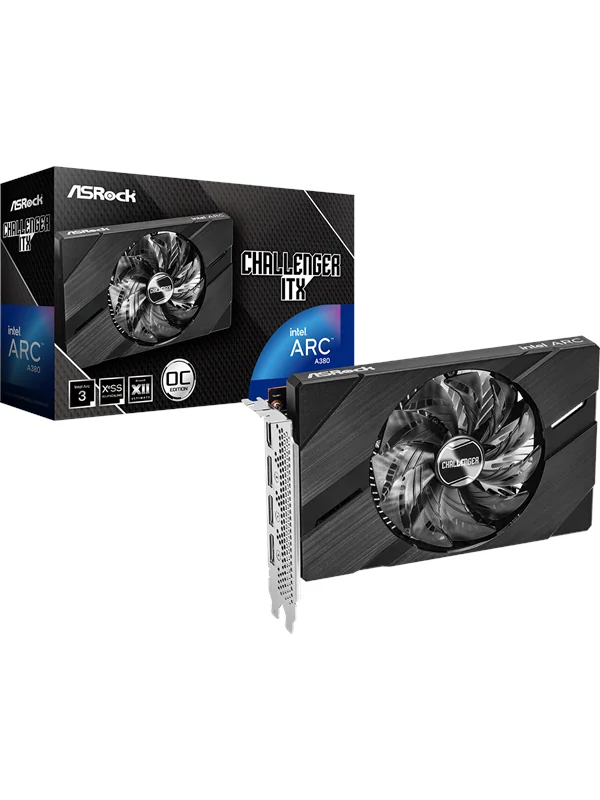 ASRock Intel Arc A380 Challenger ITX 6 Gt OC -näytönohjain