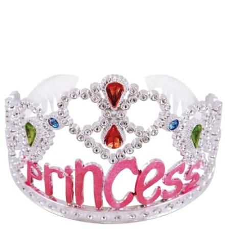 Henbrandt Silver & Pink Princess Tiara