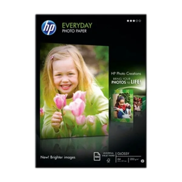 HP Everyday Glossy -valokuvapaperi, A4, 100 arkkia