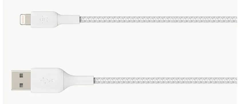 Belkin Lightning To Usb-a Cable Braided 2m Valkoinen