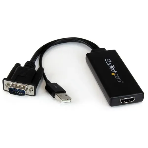 StarTech VGA2HDU - Videosovitin, Musta