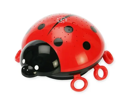 ANSMANN Starlight Ladybird paristokäyttöinen LED-yövalo, musta/punainen