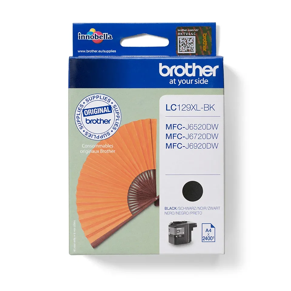 Brother LC129XLBK-mustekasetti, musta