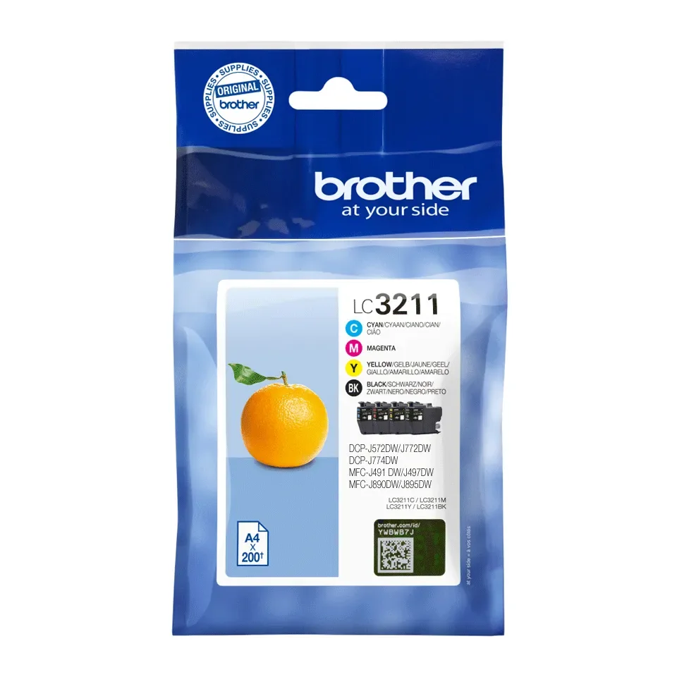 Brother LC3211VAL-mustekasettipakkaus, musta, syaani, magenta, keltainen, 4 kpl