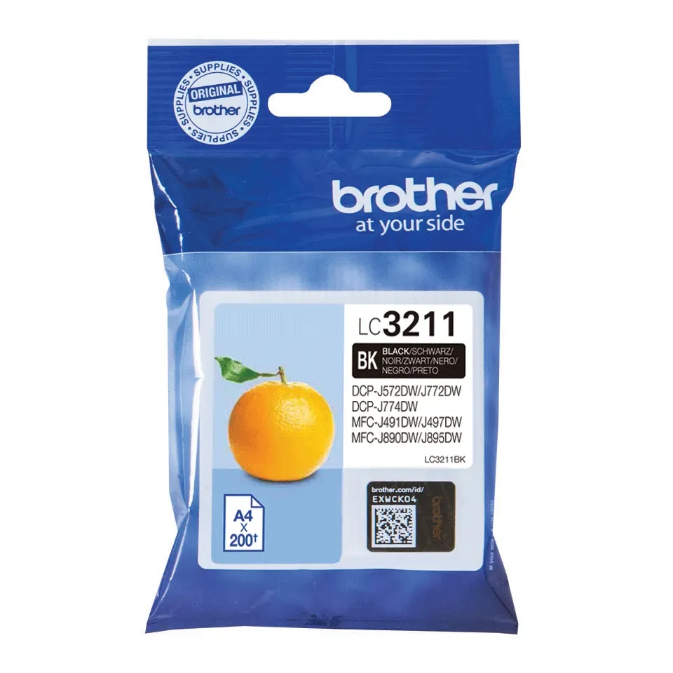 Brother LC3211BK -mustekasetti, musta