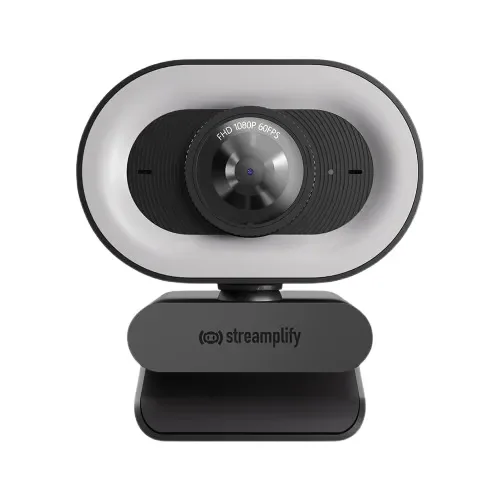 Streamplify CAM Plus Full HD 1080p, 60fps -webkamera + rengasvalo, musta