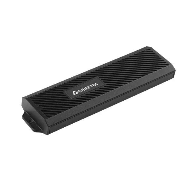 Chieftec M.2 NVMe/SATA SSD -kotelo, USB 3.2 Gen 2, USB-C, työkaluton, musta