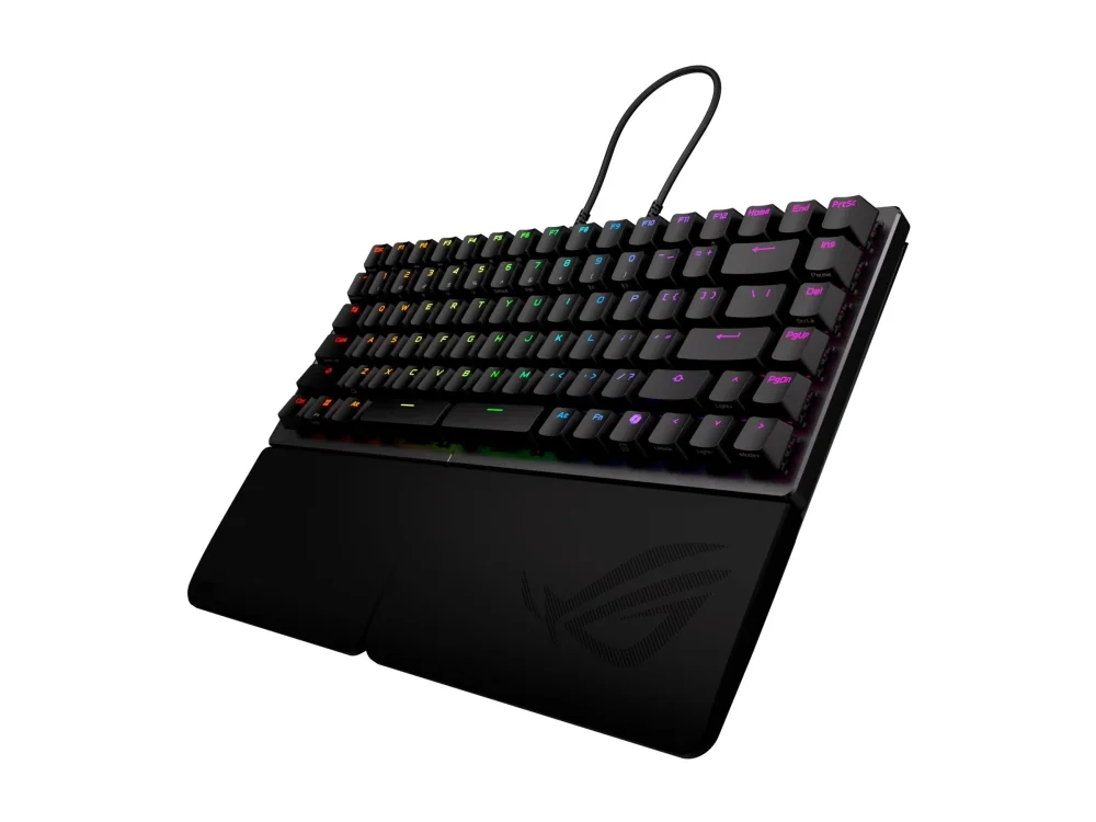 ASUS ROG Falcata, 75%, langallinen ja langaton, USB + RF Wireless + Bluetooth, magneettimekaaninen näppäinkytkin, RGB LED, musta