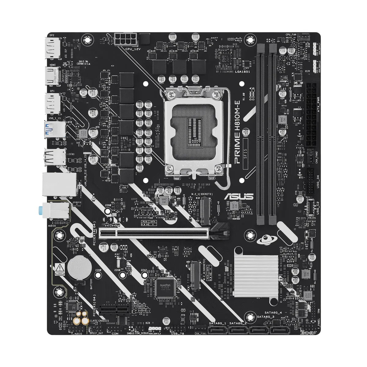 ASUS PRIME H810M-E-CSM Emolevy - Intel H810 - Intel LGA1851 - DDR5 RAM - Micro-ATX