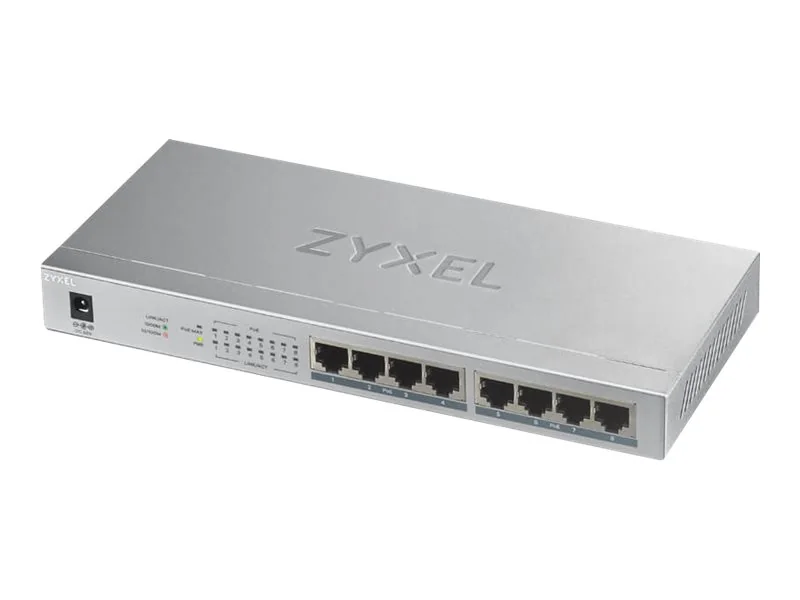 Zyxel Gs1008hp 8xgbit Unmanaged Poe+ 60w Switch