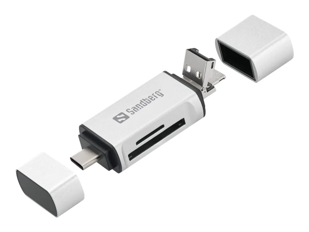 Sandberg Kortinlukija USB-C+USB+MicroUSB