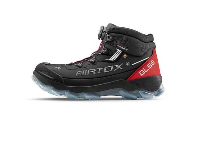 AIRTOX GL66 turvasaapas, kevyt, Whitelayer naulaanastumissuoja, PRO smart lacing, musta/punainen - Str. 42