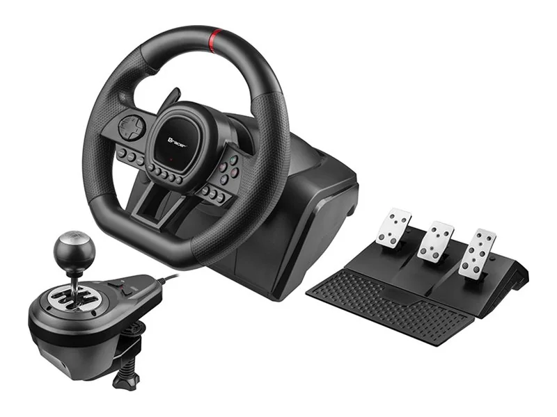 Tracer SimRacer - wheel pedals and gear shift lever set - wired - Wired Steering wheel & Pedal set - Sony PlayStation 4
