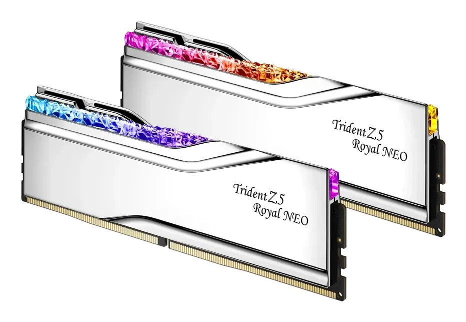G.SKILL Trident Z5 Neo RGB 32 Gt (2 x 16 Gt) DDR5 8000 MHz, CL38 -muisti, hopea (EXPO)