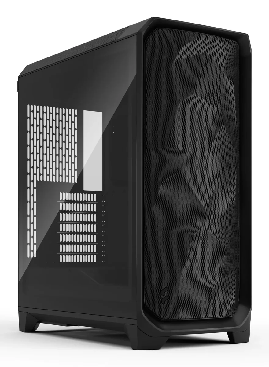 Fractal Design Meshify 3 -miditornikotelo vaalealla ikkunalla, musta