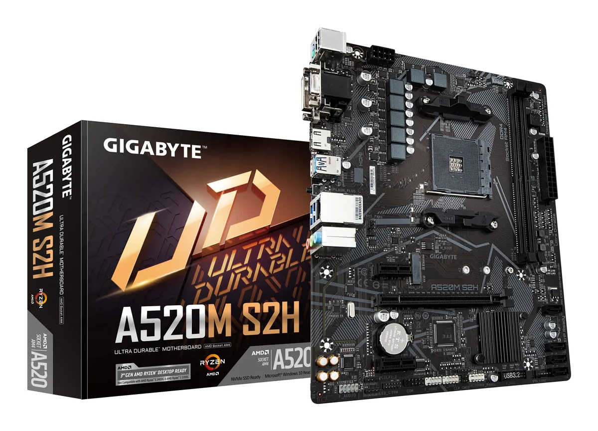 Gigabyte A520M S2H AM4 mATX -emolevy