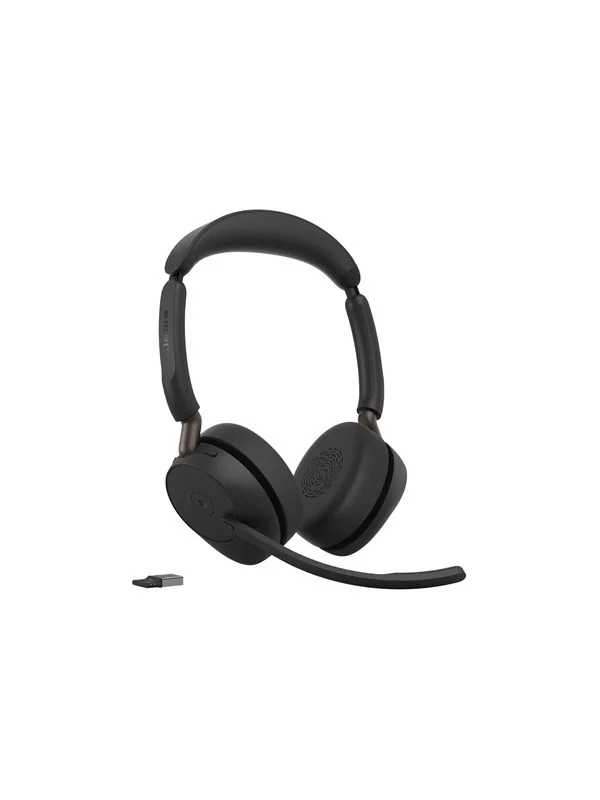 Jabra Evolve3 65 MS -langaton stereokuulokemikrofoni + Link 390A -sovitin, musta