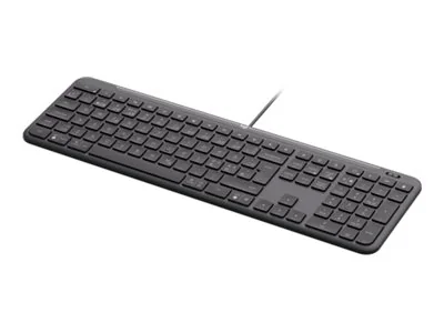 Logitech Signature Slim K620 For Business, Täysikokoinen (100 %), Langallinen, USB, Näppäimen saksikytkin, QWERTY, Grafiitti