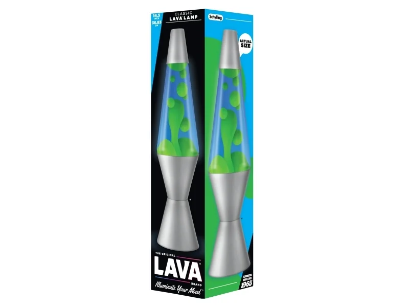Lava® lamppu vihreä/sininen hopeinen pohja 37cm