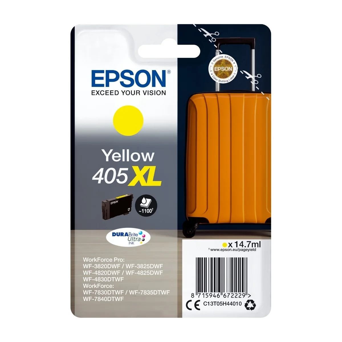 Epson T405, keltainen XL mustepatruuna