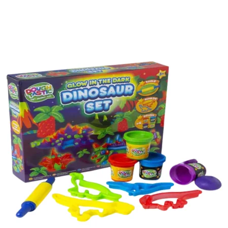 Dough Tastic Glow In The Dark Dinosaur Set