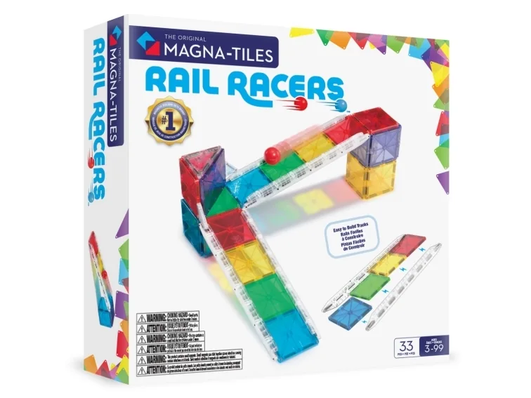 MAGNA-TILES® Rail Racer Small magnetic ball track, 33 pieces