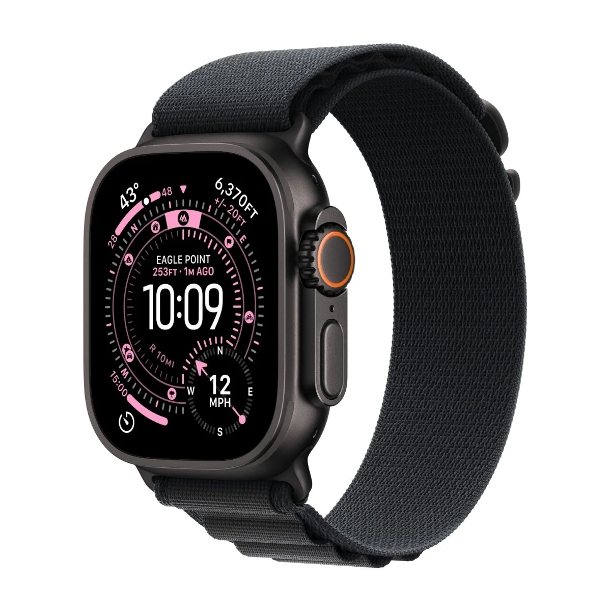 Apple Watch Ultra 3 GPS + Cell 49 mm musta titan, musta alpine-ranneke - M
