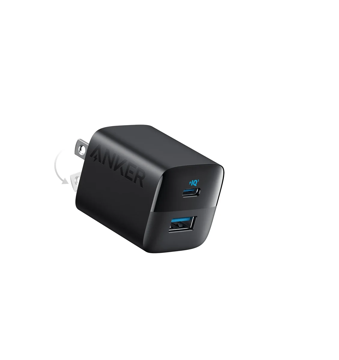 Anker 323 Charger 33W 1x USB-A 1x USB-C Power Adapter - Black