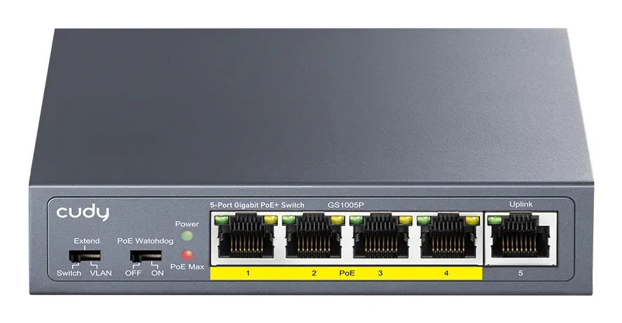 Cudy GS1005P 5-Port Gigabit PoE Switch
