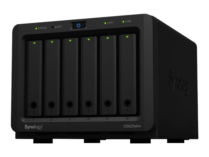 Synology Levyasema DS620slim 6-paikkainen NAS 2,5 tuuman SATA:lla. - NAS-Palvelimet