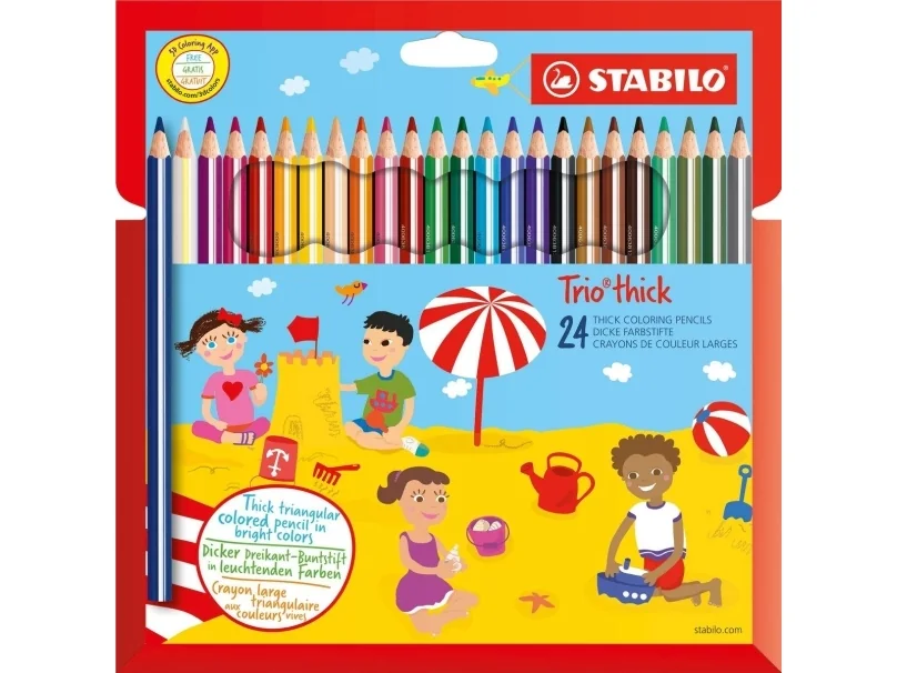 STABILO Trio paksu, Useita, 24 kpl