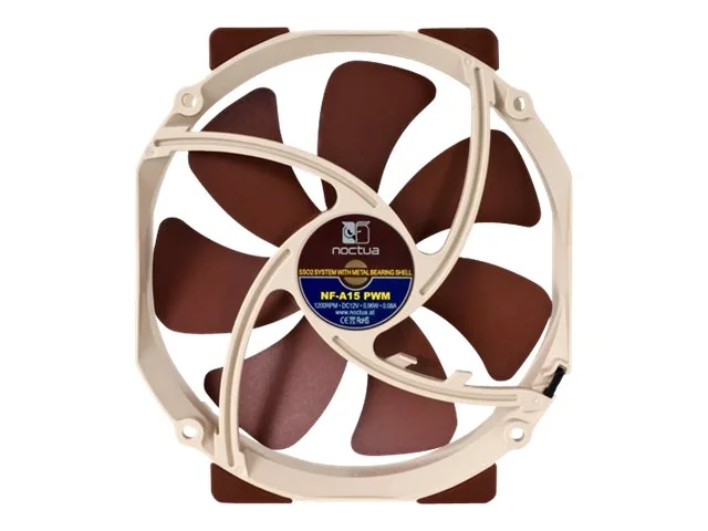 Noctua NF-A15 PWM -tuuletin, SSO2-laakeri, 140 mm, ruskea/beige