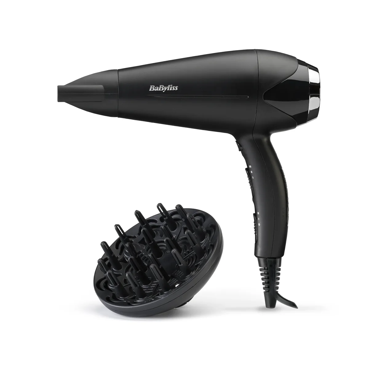 BaByliss D572DE Turbo Smooth 2200, 2200 W -hiustenkuivaaja, musta