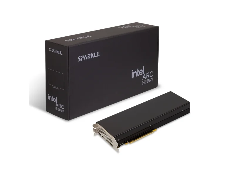 Sparkle Technology Intel Arc Pro B60 24GB Passive, Arc Pro B60, 24 GB, GDDR6, 192 bittiä, 7680 x 4320 pikseliä, PCI Express x8 5.0