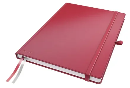 Leitz Muistikirja Complete A4 ruudut 96g 80 ark., Punainen, A4, 80 arkkia, 96 g/m², Neliöpaperi, Kovakantinen