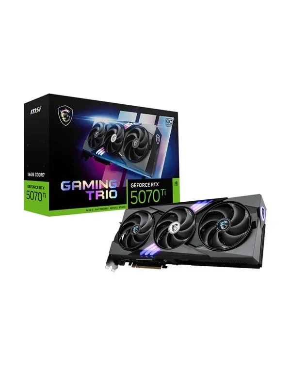 MSI GAMING GeForce RTX 5070 Ti 16G TRIO OC, GeForce RTX 5070 Ti, 16 GB, GDDR7, 256 bittiä, 7680 x 4320 pikseliä, PCI Express 5.0