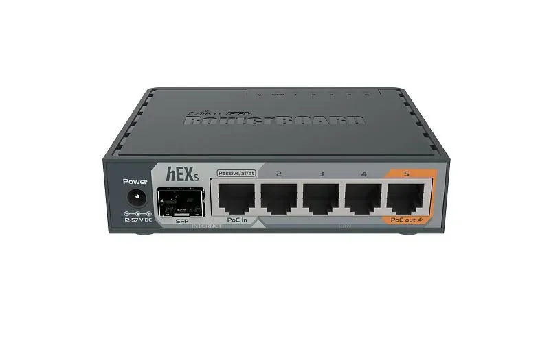 MikroTik hEX S (RB760iGS) - Reititin, musta