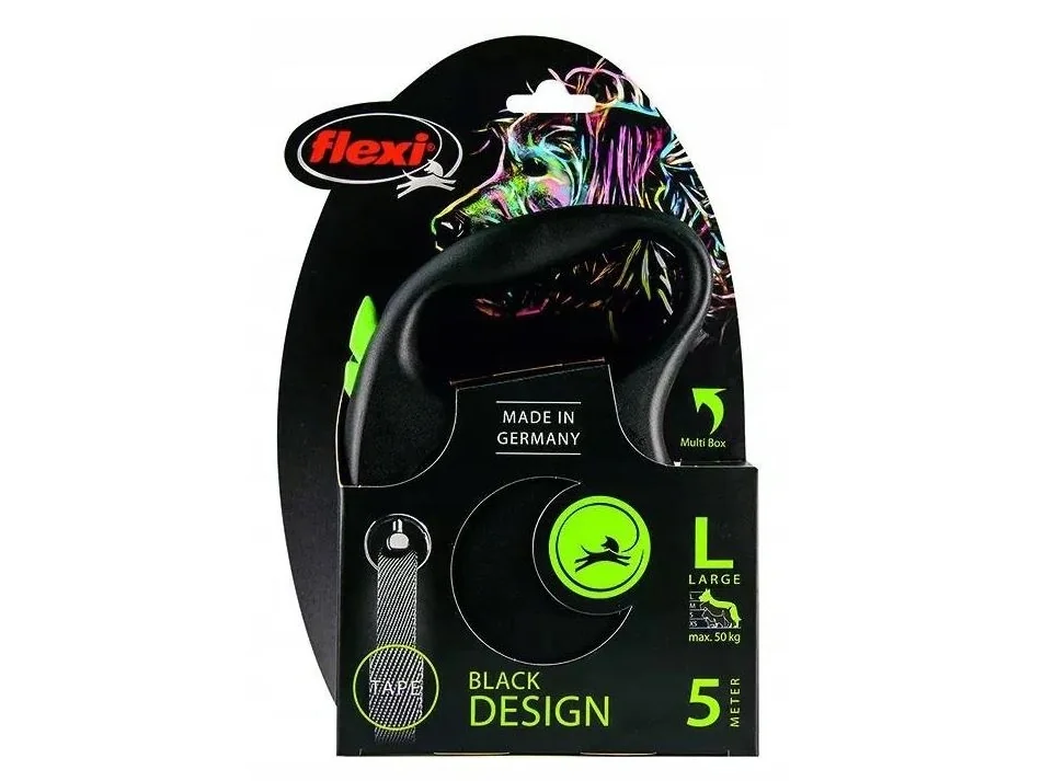 flexi Black Design L-jalka 5 m, 50 kg, musta