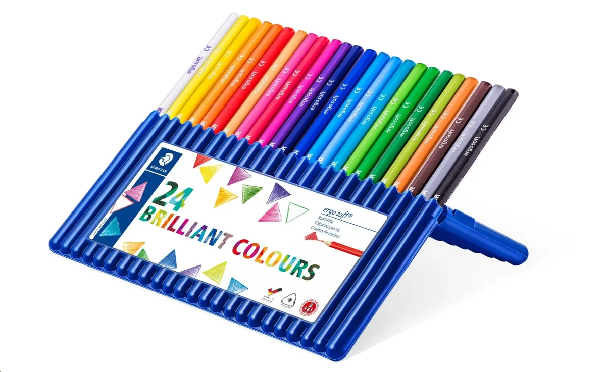 Farveblyanter STAEDTLER® Ergo soft® 157-SB24 - med 24 stk. ass. farver