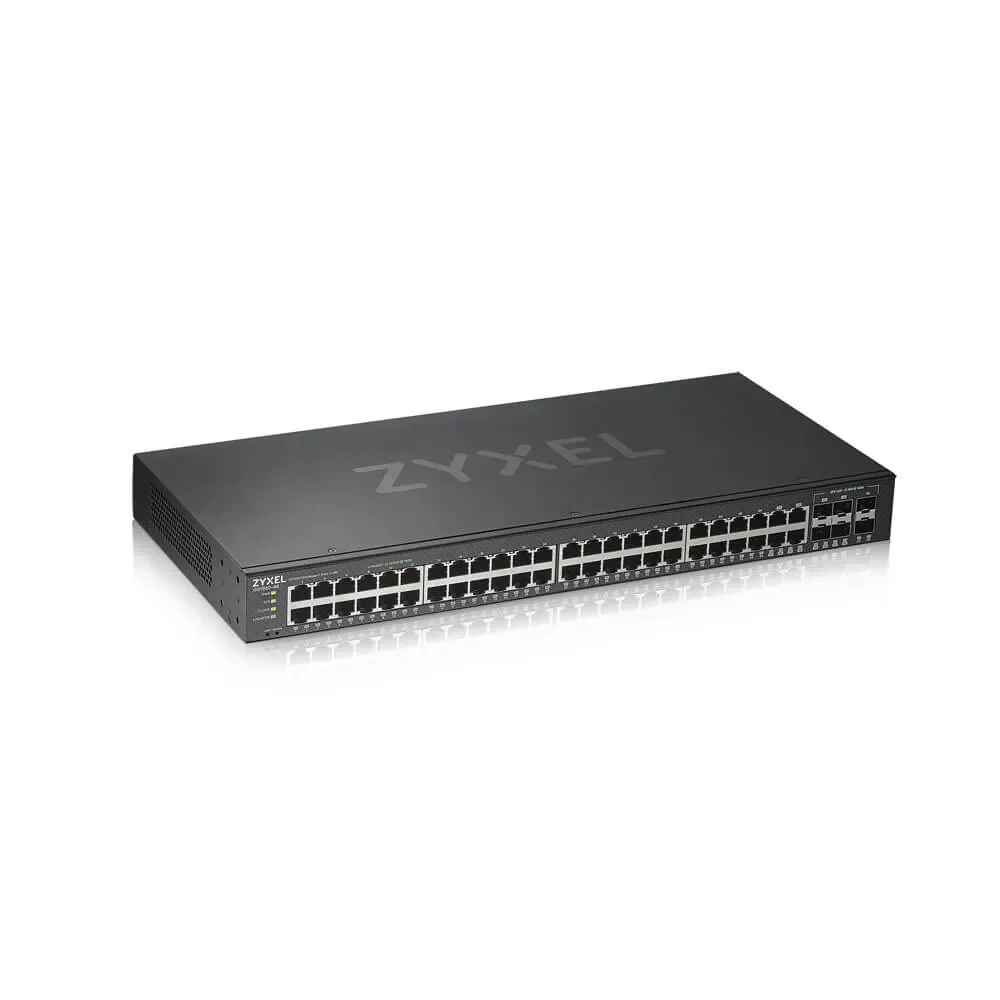 Zyxel GS1920-48V2-EU0101F - Älykäs hallittava Gigabit Ethernet -kytkin, Musta