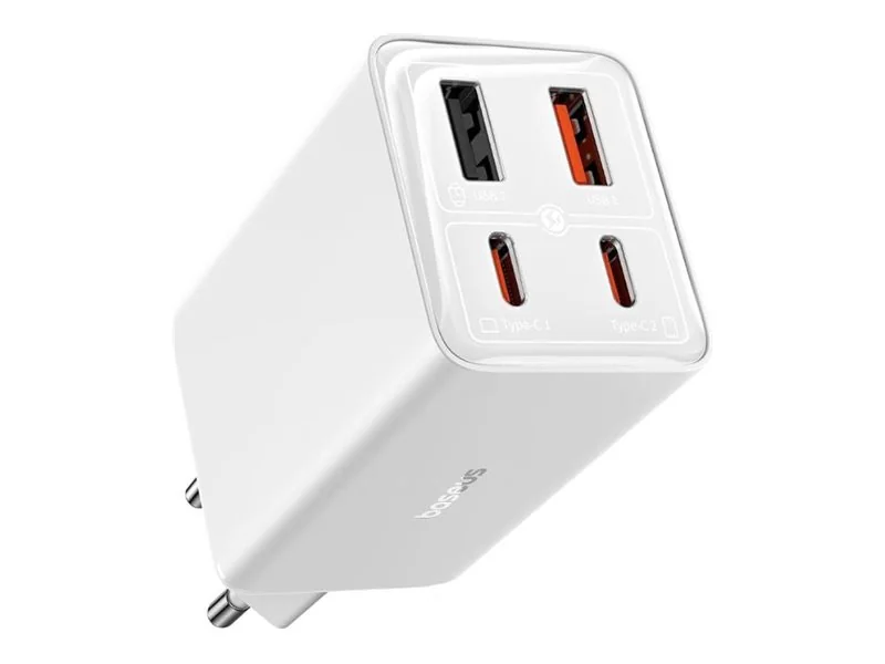 Baseus GAN6 65W ADPTR + 100W C KBL-BYZ, Auto, AC, Valkoinen