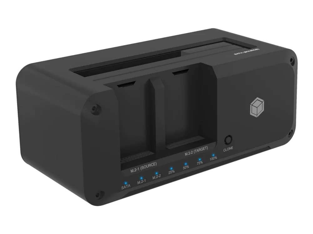 ICY BOX IB-2924MSCL-C31, HDD, SSD, M.2, SATA, 2.5,3.5,M.2, USB 3.2 Gen 2 (3.1 Gen 1) Type-C, musta, Alumiini, Muovi