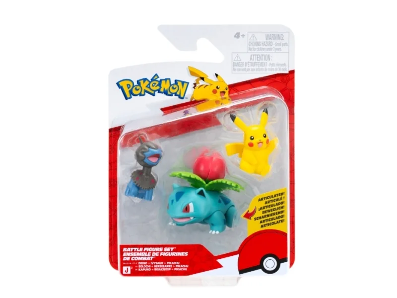 Pokemon Battle Figure Set Deino, Pikachu & Ivysaur